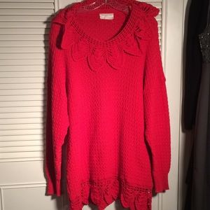 Sweater, L- Xl, Tunic Sweater, crocheted knitted